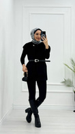 Px0102-Mira Kürk Yelek-Siyah