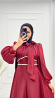 Px3016-Rüya Abiye-Bordo
