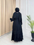 Px5300-İç Elbiseli Abaya-Siyah