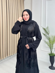 Px5300-İç Elbiseli Abaya-Siyah