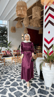 Px5833-Hayal Elbise-Mor
