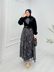 Qb3456-Maria Etek Takım-Siyah