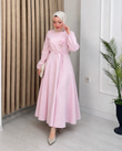 Qb5296-Melisa Modal Elbise-Pembe
