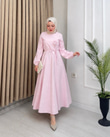 Qb5296-Melisa Modal Elbise-Pembe