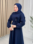 Qb5296-Melisa Tensel Elbise-Lacivert