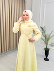 Qb5296-Melisa Tensel Elbise-Sarı