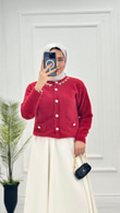 Qx0655-Liya Hırka-Kırmızı
