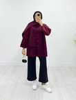Qx3876-Atkılı Ceket-Bordo