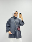 Qx3876-Atkılı Ceket-Gri