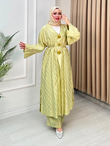 Rabia5578-Milano Vual Pantolonlu Takım-Yeşil