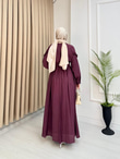Rb2355-Gofre Elbise-Mürdüm