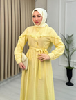 Rb2355-Gofre Elbise-Sarı