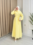 Rb2355-Gofre Elbise-Sarı