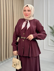 Rb5221-Modal Etekli Takım-Mürdüm