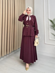 Rb5221-Modal Etekli Takım-Mürdüm