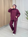 Rb5561-Cupra Pantolonlu Takım-Mürdüm