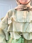 Rb5568-Minel Fırfırlı Takım-Yeşil