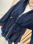 Rb6743-Vual Biye Kemerli Tunik-Lacivert