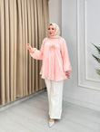 Rc2436-Astarlı Jakar Gömlek-Pembe