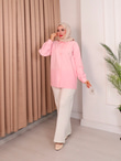 Rs2467-Poplin Gömlek-Pembe