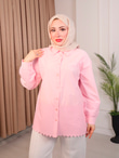 Rs2467-Poplin Gömlek-Pembe