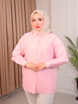Rs2467-Poplin Gömlek-Pembe