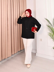 Rs2467-Poplin Gömlek-Siyah
