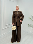Rv2678-Pantolon Takım-Kahverengi