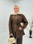 Rv2678-Pantolon Takım-Kahverengi