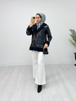 Rx2321-İçi Kürklü Kaban-Siyah