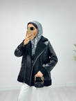 Rx2321-İçi Kürklü Kaban-Siyah