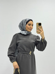 Rx2789-Şık Elbise-Gri