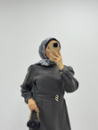 Rx2789-Şık Elbise-Gri
