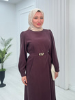 Rx2789-Şık Elbise-Mürdüm