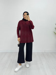 Rx3466-Baklava Desenli Kazak-Bordo