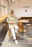 Rx3466-Baklava Desenli Kazak-Krem