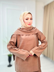 Rz6273-Viyana Vual Takım-Kahverengi