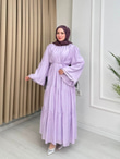 Şd6790-Esila Vual Elbise-Mor