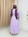 Şd6790-Esila Vual Elbise-Mor