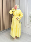 Şd6790-Esila Vual Elbise-Sarı