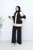 Sr5579c-Vual Cepli Fermuarlı Pantolon Takım-Siyah