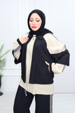 Sr5579c-Vual Cepli Fermuarlı Pantolon Takım-Siyah