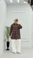 Tx1725-Merli Kaban-Kahverengi