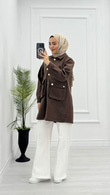 Tx1725-Merli Kaban-Kahverengi