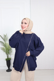Wb6382-Kruvaze Tasarım Sweat-Lacivert