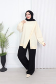 Wb6382-Kruvaze Tasarım Sweat-Vizon
