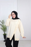 Wb6382-Kruvaze Tasarım Sweat-Vizon
