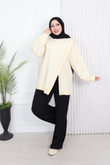 Wb6382-Kruvaze Tasarım Sweat-Vizon