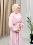 Yb2568-Alaska Vual Elbise-Pembe