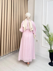 Yb2568-Alaska Vual Elbise-Pembe